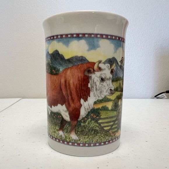 DUNOON Coffee Mug 4.25x3” Tavern Pub Bar The Bull And Gate Bone China Scotland - Picture 2 of 8